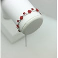 thumbnail image 3 of Faship Gorgeous Red Rhinestone Crystal Floral Bracelet 7" - 9", 3 of 4
