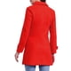 thumbnail image 3 of Abrigo de invierno para mujer con cuello Peter Pan, trench y abrigo tipo guisante XL en rojo brillante, 3 of 6