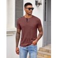 thumbnail image 3 of COOFANDY Men's Waffle Knit Polo Shirt and Shorts Set 2 Pieces Outfits Summer Suit Casual Tracksuit with Pockets, 3 of 7