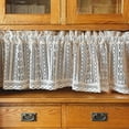 thumbnail image 5 of Curtain Valance for Kitchen Cafe, Short Boho Sheer Lace Crochet Curtain for Dinning Room, Vintage, 5 of 6