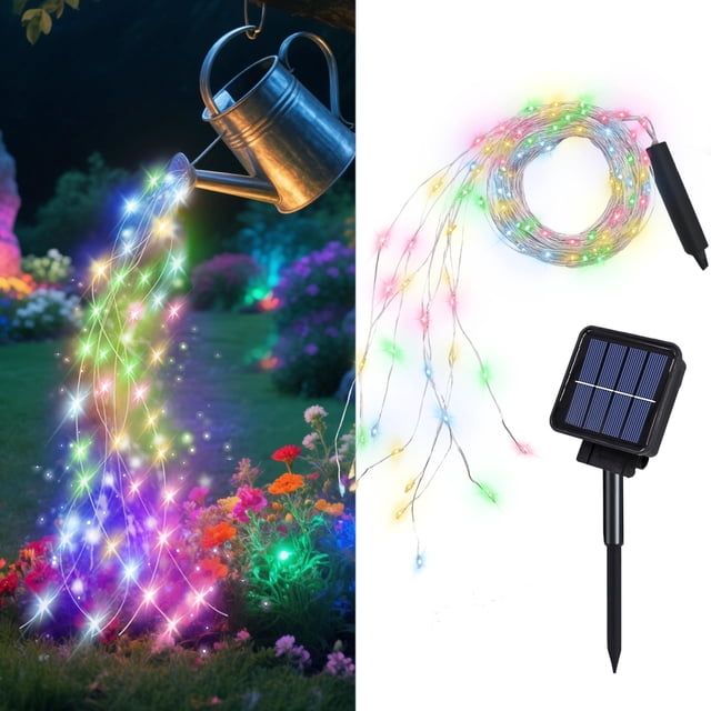 Guirnalda Solar de Luces ANGMLN 200 LED Multicolor Impermeable