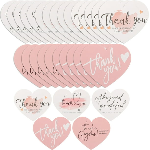 FELTECHELECTR 150 tarjetas de agradecimiento para regalos de boda, embalaje para pequeñas empresas.