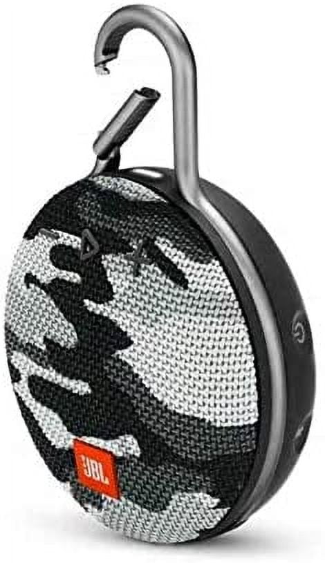 JBL Clip 3 Portable Bluetooth Speaker with Carabiner, Black/Camo