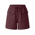thumbnail image 6 of Mifsaly High Waisted Cargo Shorts Women with Flap Pockets Summer Casual Linen Shorts Comfortable Relaxed Fit Vacation Outdoor Outfits XXL, 6 of 6