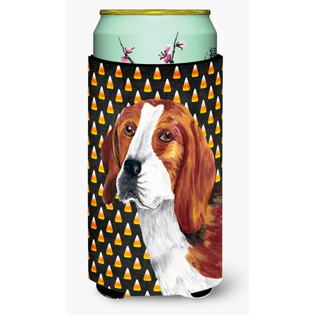 Beagle Caramelo Maíz Halloween Retrato Niño Alto Aislador De Bebidas Aislador De Bebidas Hugger