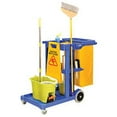 thumbnail image 2 of Global Industrial Janitor Cart Blue with 25 Gallon Vinyl Bag, 2 of 7