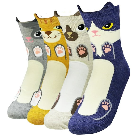 JJMax Women's Cats and Dogs Tickle Tummies Socks