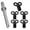Black, variant on Set Of 6 Radiator Bleed Keys: Stainless Steel Handle & Zinc Alloy Tools