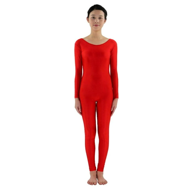 de manga larga para mujer, mono, pantalones , pantalones, yoga, Rojo Sunnimix Traje de spandex para mujer