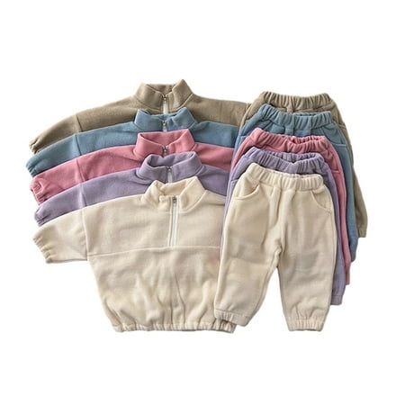 

Esaierr Baby Girls Boys 2 PCS Sweatpant Sweatsuits Outfits for Newborn Sweatshirt Outfits Padded Autumn Winter Suit for 6M-24M