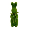 thumbnail image 4 of Figura de conejo de Pascua flocada, decorativa y creativa, adorno de conejo Verde, 4 of 9