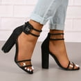 thumbnail image 6 of SACFOF High Heels for Women Open Toe Chunky Heels High Heeled Sandals Fahsion Casual Ankle Strap Dress Pump Sandals, 6 of 7