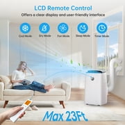 Lcxmtv 16,000 BTU Inverter Portable Air Conditioner, Dual Hose AC Unit for Large Rooms up to 800 Sq. Ft., 3-in-1 Cooler with Dehumidifier, Fan and DIY Window Kit, Quiet Sleep Mode (42dB)