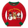 thumbnail image 2 of Popshion Toddler Boy 100% Cotton Christmas Pajamas Christmas Snowman Pjs Size 6T, 2 of 7
