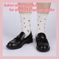 thumbnail image 6 of 6 Pairs Cute Floral Ruffle Crew Socks Women, Breathable Cotton Novelty Casual Girls Above Ankle Funny Socks, 6 of 6