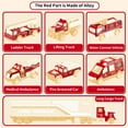 thumbnail image 5 of Ruvince Fire Truck Rescue Vehicle Toy Set w/Play Mat, Truck Carrier,Ambulance, Alloy Metal Fighting Car for 3 4 5 6 Years Old Toddlers Kids Boys and Girls, 5 of 6