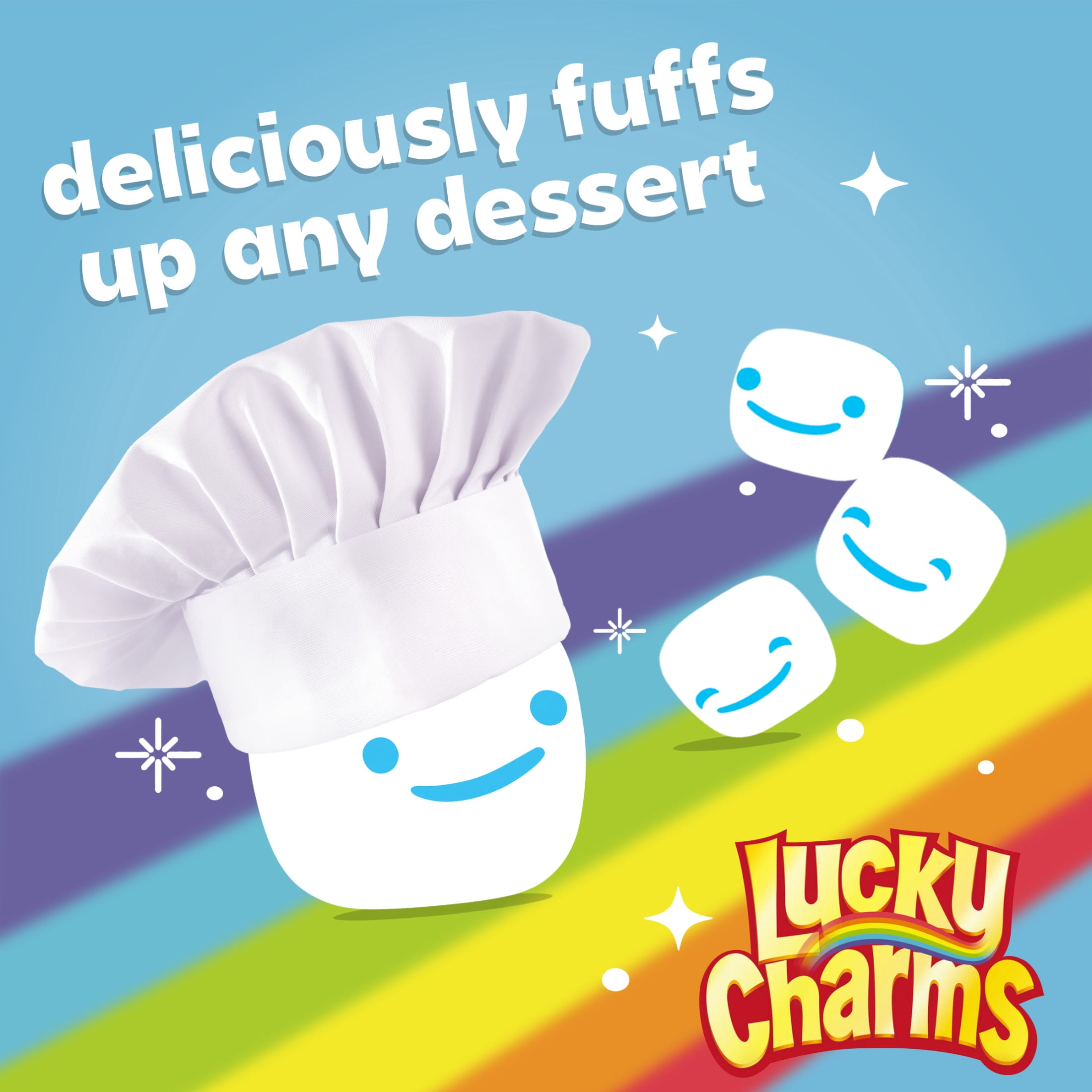 (2 pack) Jet-Puffed Lucky Charms Shaped Magically Delicious Marshmallows, 7 oz Bag