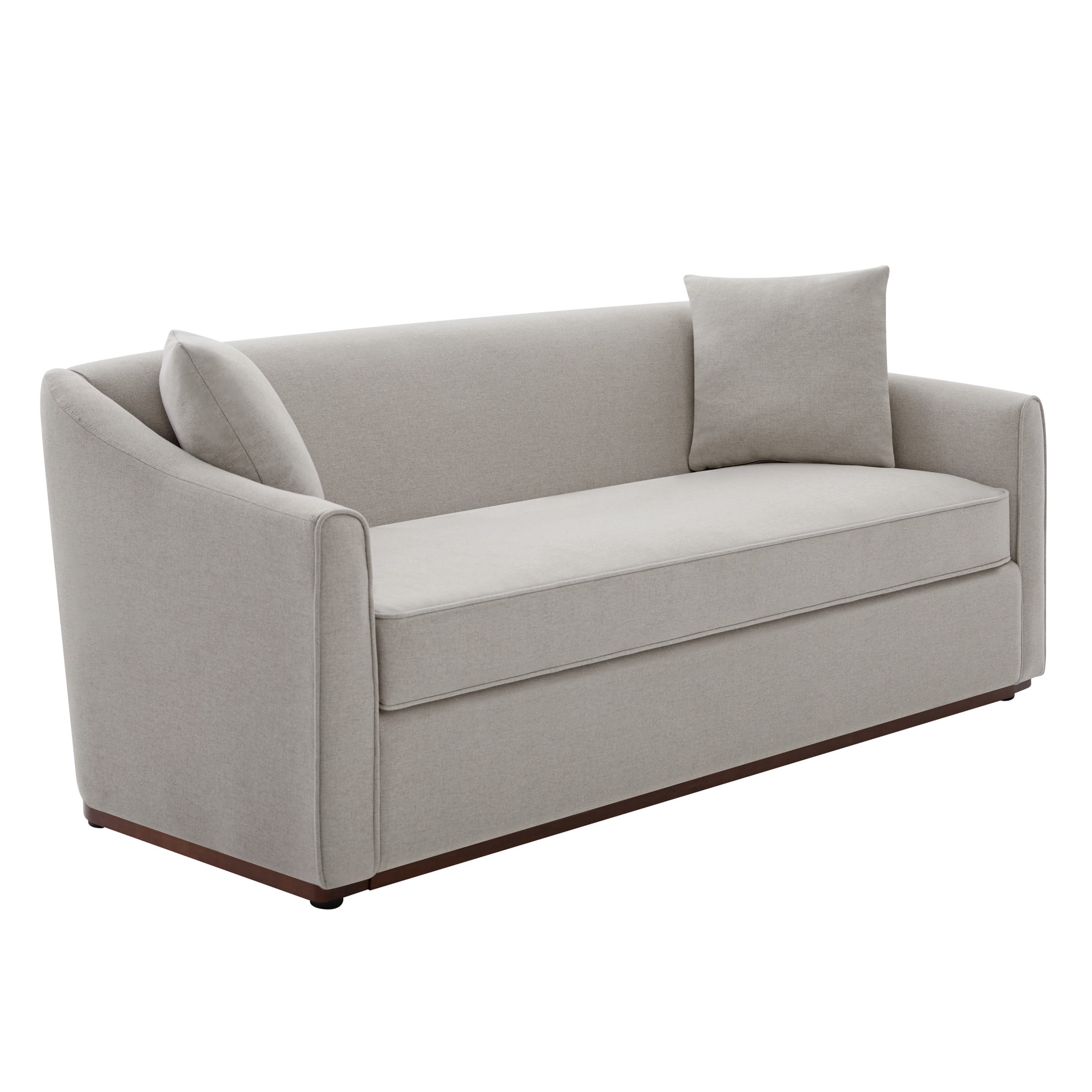 Christopher Knight Home 75.78" Modern Chenille Upholstered 3-Seater Sofa with Throw Pillows, Gray
