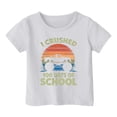 thumbnail image 1 of Hauts d'Été pour Filles en Bas Âge T-Shirts Mode Décontractée Imprimé Dessin Animé Coupe Ample Manches Courtes Col Rond T-Shirt Haut Chemises de Printemps pour Garçon 8-9T, 1 of 4