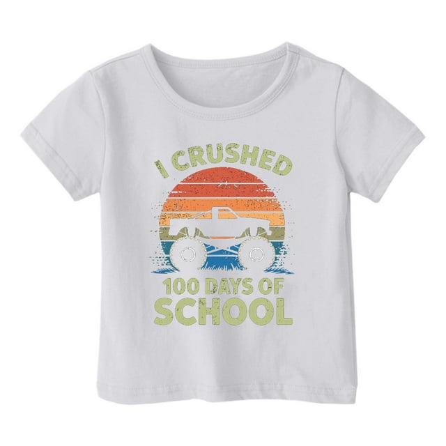 Chandails pour Filles Tout-Petits Enfants Vêtements de Sport Filles Garçon et Fille Mode Décontractée Imprimé Col Rond Ample Manches Courtes T-Shirt Haut
