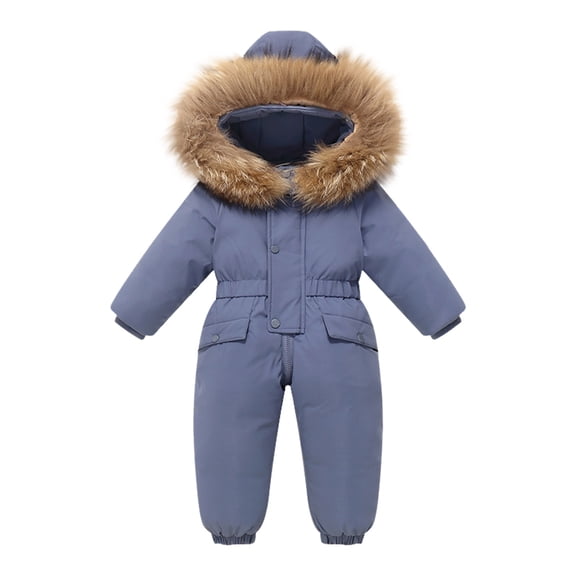 Girls Boys One Piece Snow Suit Snowsuit with Hood Waterproof Windproof Snow Suit Winter Outdoor Overalls Snowboarding Ski Suits