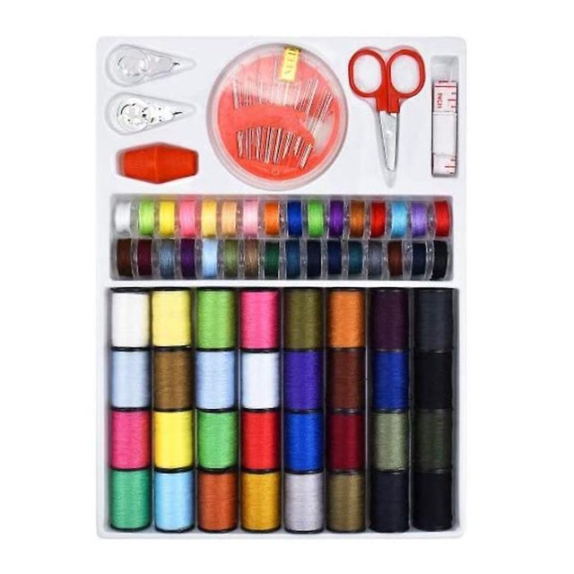Hilos de colores para máquina de coser. Paquete de 64 hilos de colores para coser.