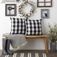 thumbnail image 6 of Contemporary Home Living Set of 2 Black and White Buffalo Check Pillow Cover, 20", 6 of 6