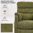 thumbnail image 5 of Electric Power Recliner Chair, Modern Chenille Fabric Recliner with Side Pocket & Remote, Nursery Recliner Chair for Living Room Small Space, Green, 5 of 11