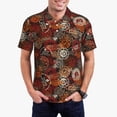 thumbnail image 1 of Balery Coffee Stamp Camisa Polo de Hombre con Estampado, de Manga Corta y Tejido Medio, Camisa Tipo Golf Polo-X-Large, 1 of 6