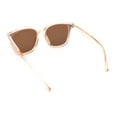 thumbnail image 4 of Womens Inset Lens Horn Rim Retro Plastic Chic Sunglasses Peach - Brown, 4 of 4