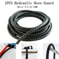 Black Hydraulic Hose Guard / Cable Protection / Spiral Wrap 1M Id 8