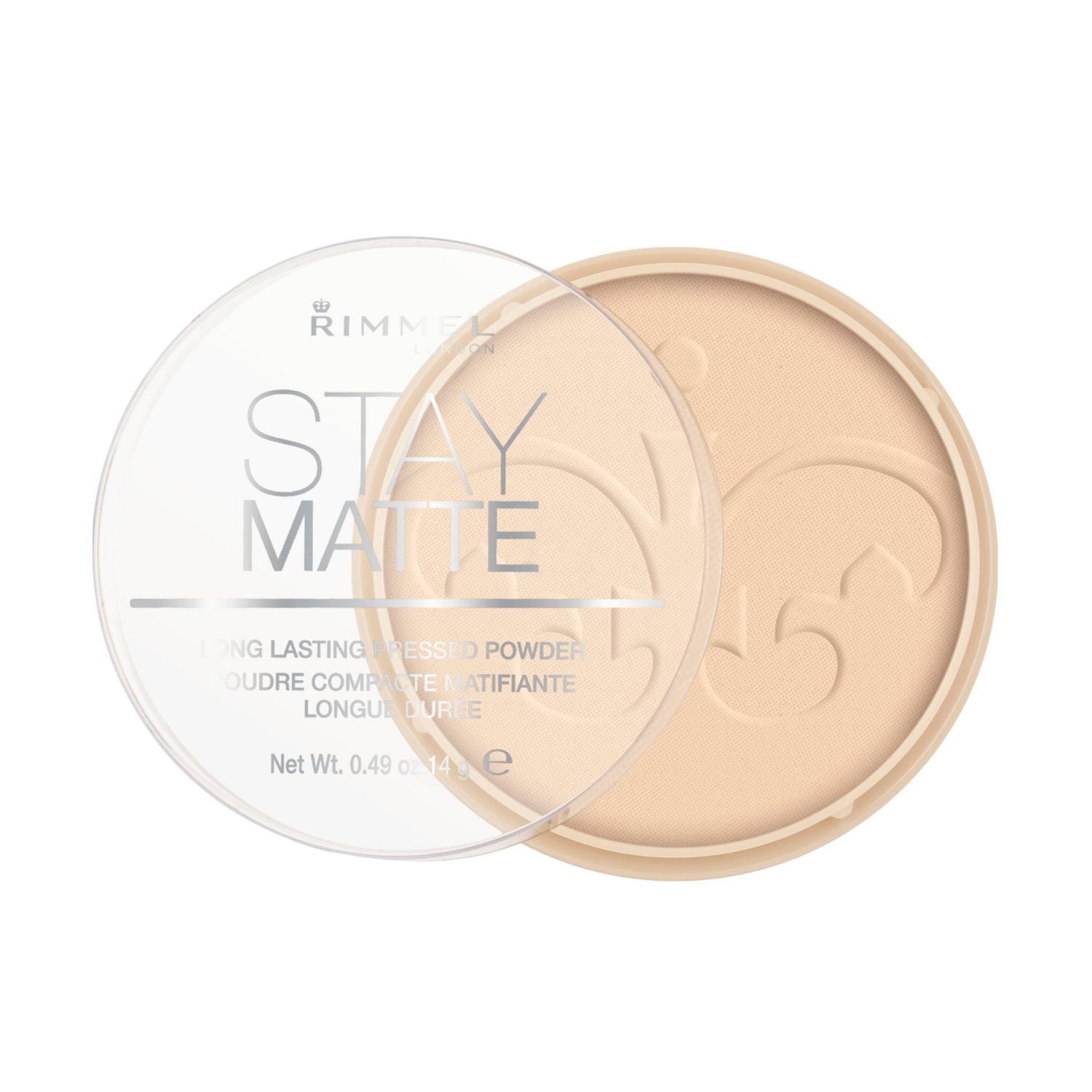 Rimmel Stay Matte Pressed Powder, lightweight, creamy texture, high coverage, long-lasting shine control for up to 5H,100% Cruelty-Free, Matte Finish