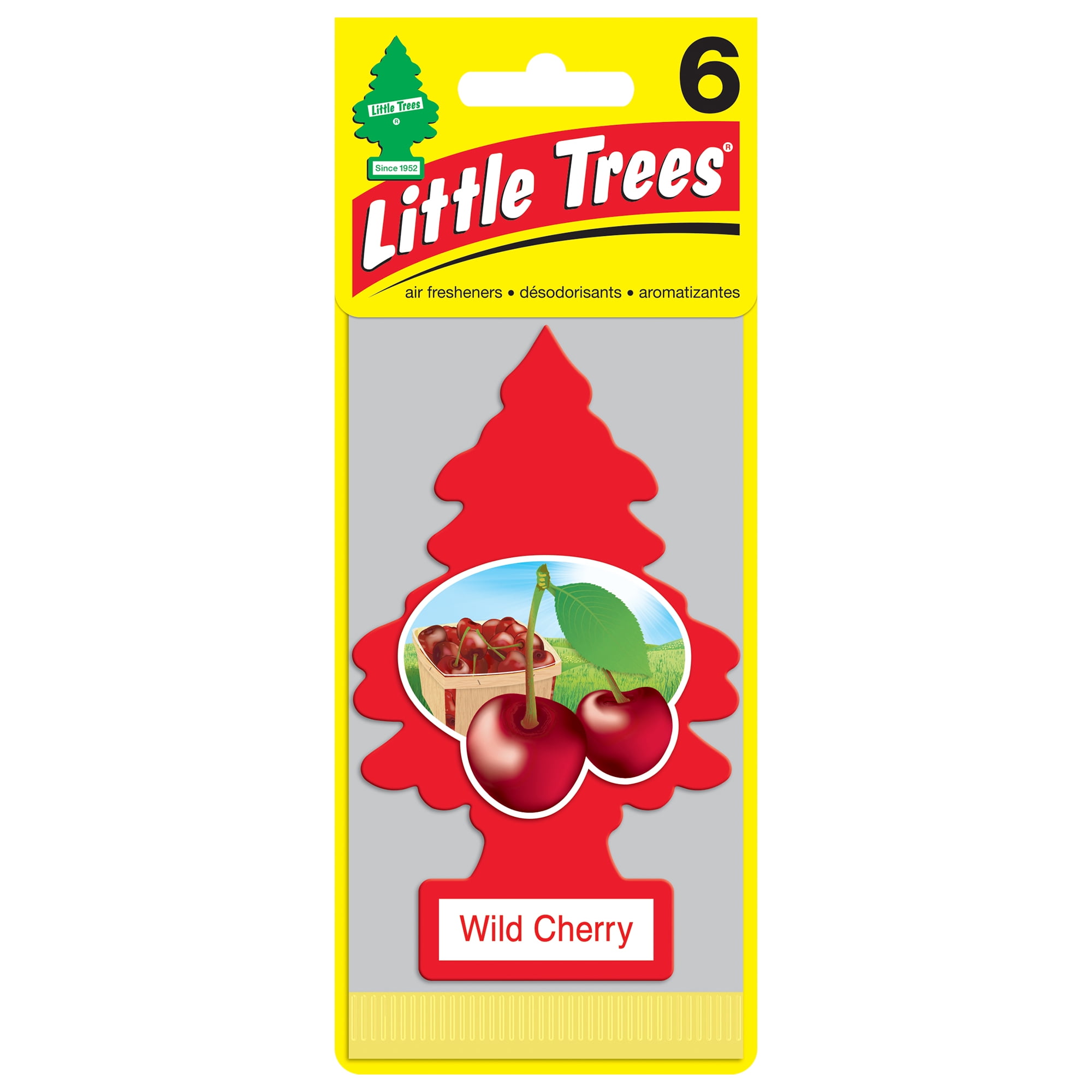 Little Trees Air Freshener Wild Cherry Fragrance 6-Pack