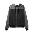 thumbnail image 3 of Ma Croix Mens Windbreaker Two Tone Jacket Slim Fit Water & Wind Resistant Active Track Jacket, 3 of 5