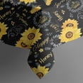 thumbnail image 5 of Black Sunflower Word Pattern Square Tablecloth,Waterproof Square Table Cover,Wipeable Spillproof Washable Table Cover for Home Kitchen Party Decor 42"X42"(107x107cm), 5 of 6