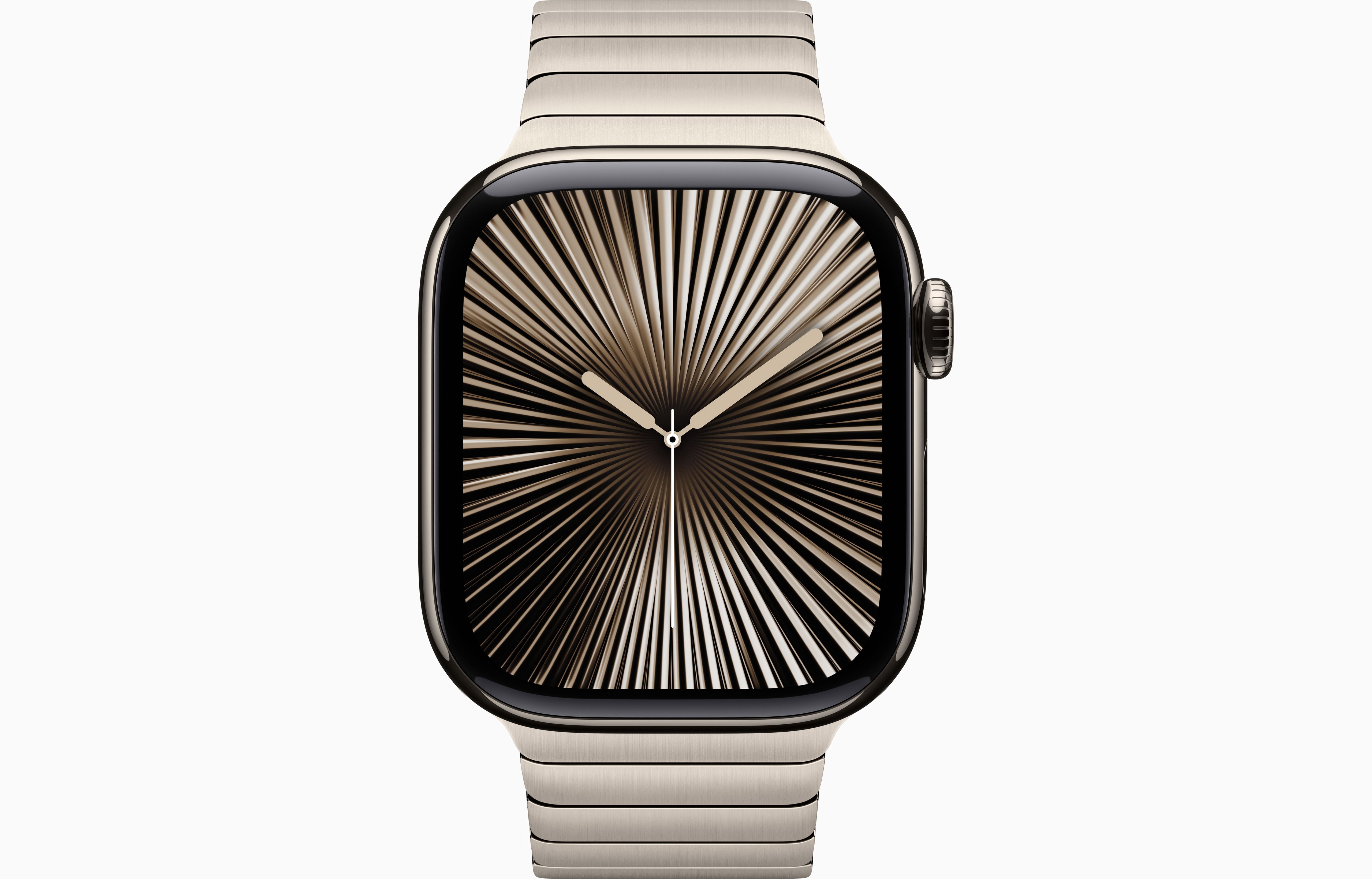 Restored Apple Watch Series 10 GPS + Cellular 46MM Natural Titanium Case with Stainless Steel Natural Link Bracelet (Refurbished)