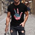 thumbnail image 5 of qucoqpe Patriotic Shirts for Men 4th of July Sports Short Sleeve T-Shirts Independence Day America Flag Tops Graphic Tees, 5 of 5