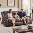 thumbnail image 3 of Bonzy Home 3-Seat Manual Reclining Couch, Dual Recliner Design for Living Room and Meeting Room, 3 of 7
