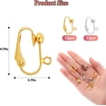 thumbnail image 2 of Clip On Earring Converters, 24Pcs Earring Converters Pierced to Clip, Clip On Earrings for Jewelry Making, Earring Backs Parts, DIY Earring, Earring Accessories (Gold and Silver), 2 of 5