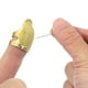 thumbnail image 4 of Dedal, protector de dedos para costura a mano, herramientas de costura DIY, dorado, 2 tamaños, 8 piezas, 4 of 6