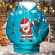 thumbnail image 2 of Nueva Navidad con capucha para hombres 3d estampado de Papá Noel sudaderas con capucha Otoño Invierno sudadera de manga larga Casual Top ropa de gran tamaño para hombres, 2 of 4