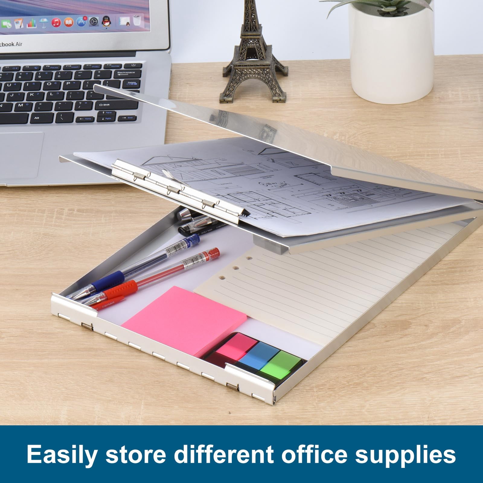 Recycled Aluminum Storage Clipboard  Box Form Holder Suitable For School Office Jobsite Or Staff