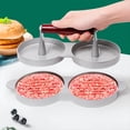 thumbnail image 2 of Prensa Doble para Hamburguesas, Máquina para Hacer Hamburguesas de Aleación de Aluminio con Manejar de Madera, Prensa para Carne, Máquina para Hacer Hamburguesas Redonda, 2 of 5