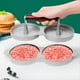 thumbnail image 2 of Prensa Doble para Hamburguesas, Máquina para Hacer Hamburguesas de Aleación de Aluminio con Manejar de Madera, Prensa para Carne, Máquina para Hacer Hamburguesas Redonda, 2 of 5