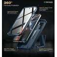 thumbnail image 4 of Dexnor for Samsung Galaxy S21 FE Case, [Built in Screen Protector and Kickstand] Heavy Duty Military Grade Protection Shockproof Protective Cover for Samsung Galaxy S21 FE 5G, 6.4 inch Navy Blue, 4 of 6