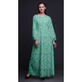 thumbnail image 2 of Bimba Polyester Georgette Mignon Dahlia & Rose Floral Printed Womenâ€™s Long Sleeve MaxiÂ&nbsp;DressÂ&nbsp;Elastic Waist Gown-XX-Large, 2 of 5