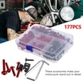 thumbnail image 3 of HONMEET 1Set Red Motorcycle Fasteners Kit with Bolts Nuts Washers for Fairing and Windscreen, 3 of 6