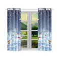thumbnail image 2 of MYPOP Snow Man Window Curtain Kitchen Curtain 26x39 inches (Two Piece), 2 of 3