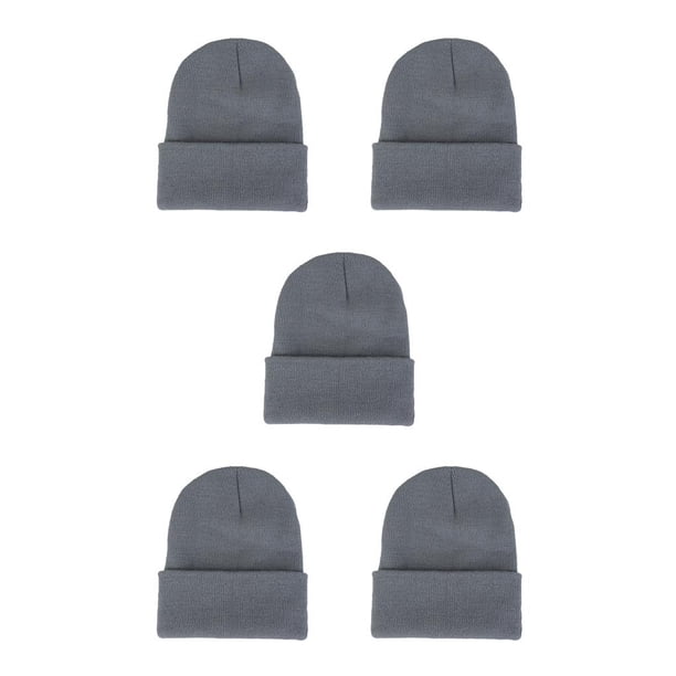 Minnieouse Beanie Hats Gorros de punto Skullcap Candy Color Multifuncional Headwear Accesorios para el cabello para deportes al aire libre Gris Type2 NO2