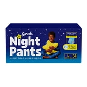 Rascals Night Pants Absorbent Disposable Boys Nighttime Bedwetting Underwear, L (64-99 lbs), 34 Count